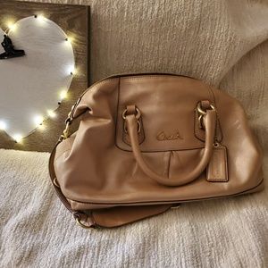 Coach signature gold metallic purse